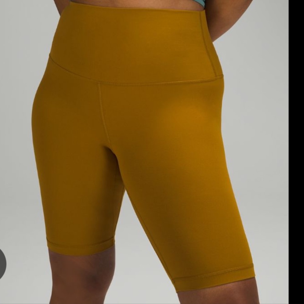 lululemon athletica High-Rise Bike Shorts in Mustard